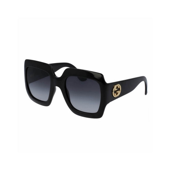 NEW GUCCI GG0053SN 001 OVERSIZED WOMEN’S BLACK SQUARE SUNGLASSES - Picture 2 of 9